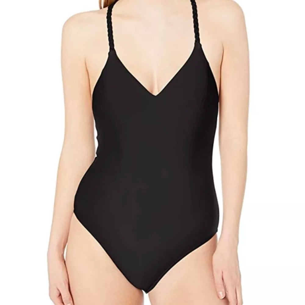 PrAna, Women’s Talula One-Piece Low Back, Black Swimsuit, Size Small